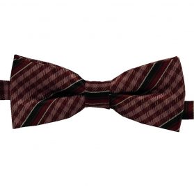 cranberry gingham stripe bow tie