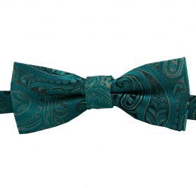 turquoise paisley bow tie