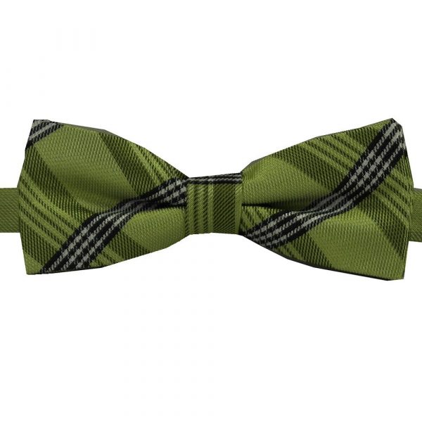 willow green plaid bow tie