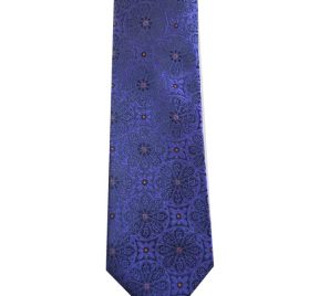 Purple & Orange Floral Men's Tie