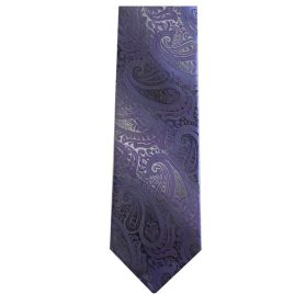315 Purple & Silver Paisley Men's Tie