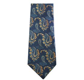 316 Navy & Yellow Paisley Men's Tie