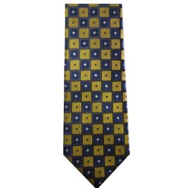 322 Yellow & Blue Checkered Men's Tie