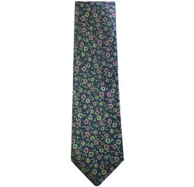323 Green & Pink Floral Men's Tie