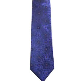 326 Purple & Orange Floral Men's Tie