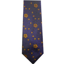 330 Purple with Orange floral Tie